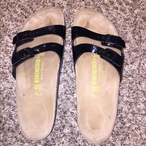 2 strap black Birkenstock 42